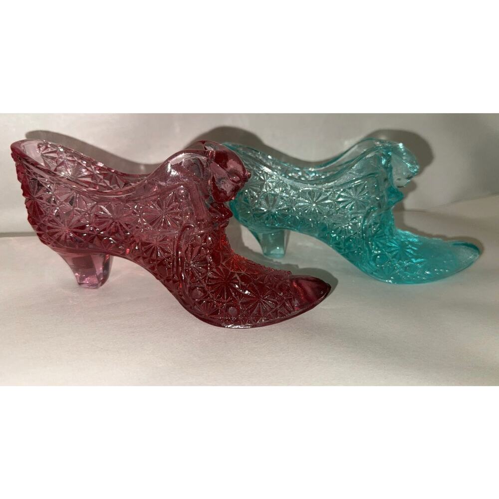 Fenton Button & Daisy Cat Shoes - Blue & Pink-Red Lot